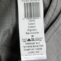 Pre Owned Kenzo Grey Cotton Embellished Trousers M