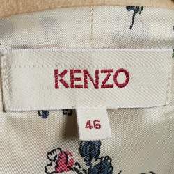 مملوكة مسبقًا بليزر كينزو صوف بيج بحزام مقاس كبير جداً - إكس لارج