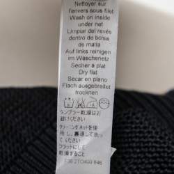 Pre Owned Kenzo Navy Blue Tiger Motif Jacquard Knit Sweater M