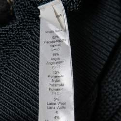 Pre Owned Kenzo Navy Blue Tiger Motif Jacquard Knit Sweater M