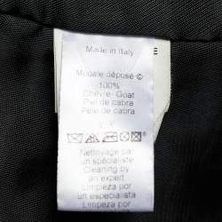 Kenzo Black Leather Trench  Coat M