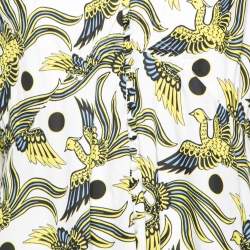 مملوكة مسبقًا Kenzo White Flying Phoenix Print Cotton Maxi Dress S