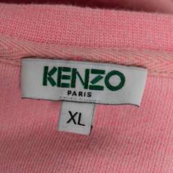 Pre Owned Kenzo Pink Cotton Eiffel Tower Sweatshirt XL