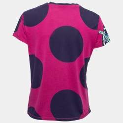 Kenzo Magenta Logo Printed Short Sleeve T-Shirt S