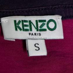 Kenzo Magenta Logo Printed Short Sleeve T-Shirt S