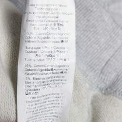 Pre Owned Kenzo Grey Eye Embroidered Cotton Crew Neck Sweatshirt S