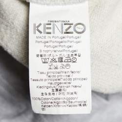 مملوكة مسبقًا Kenzo Grey Tiger Embroidered Cotton Sweatshirt S