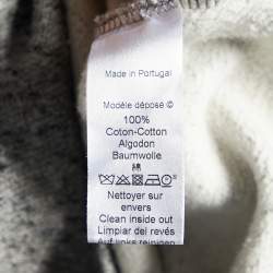 Pre Owned Kenzo Grey Cotton Tiger Embellished Crew Neck Sweatshirt M