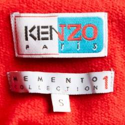 Kenzo Red La Collection Memento N°1 Cotton Ruffled Neck Sweatshirt S