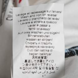 Pre Owned Kenzo White Dragon Kick Print Cotton Draped T-Shirt S