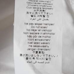 Pre Owned Kenzo White Dragon Kick Print Cotton Draped T-Shirt S