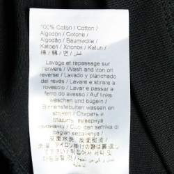 Pre Owned Kenzo Black Abstract Tiger Print Cotton Crew Neck T-Shirt M