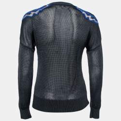 Kenzo Navy Blue Tiger Intarsia Motif Wool Sweater M