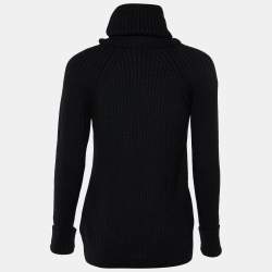 Pre Owned Kenzo Black Wool Knit Turtleneck Sweater S