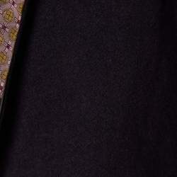 Pre Owned Kenzo Purple Spray Painted Wool Zip Front Jacket M