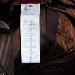 Pre Owned Kenzo Purple Spray Painted Wool Zip Front Jacket M