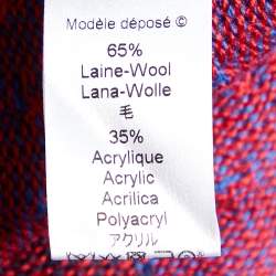 Pre Owned Kenzo Multicolor Patterned Knit Long Sleeve Dress L