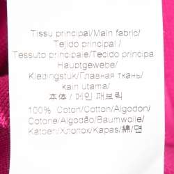 Pre Owned Kenzo Pink Cotton Pique Logo Patch Detail Polo Dress L