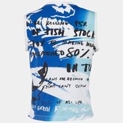 Pre Owned Kenzo x Blue Marine Foundation Blue Jersey Tank Top S