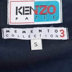Pre Owned Kenzo Memento Collection Navy Blue Cotton Button Down Shirt S