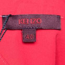 مملوكة مسبقًا Kenzo Pink Cotton Floral Detail Shirt M 