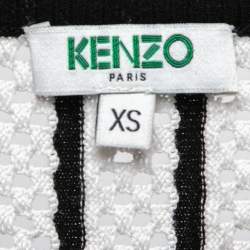 Pre Owned Kenzo Multicolor Striped Ribbed Knit Long Sleeve Top XS