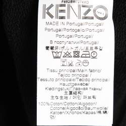 Pre Owned Kenzo Black Cotton Tiger Motif Embroidered Sweatshirt L