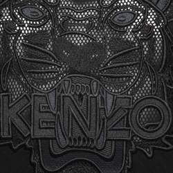 Pre Owned Kenzo Black Cotton Tiger Motif Embroidered Sweatshirt L