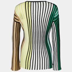 Pre Owned Kenzo Multicolor Striped Knit Long Sleeve Sweater S