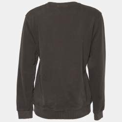 Pre Owned Kenzo Military Green Tiger Embroidered Cotton Crewneck Sweatshirt XXL