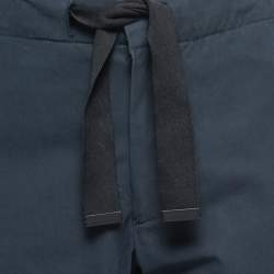 Pre Owned Kenzo Navy Blue Cotton Drawstring Pants M