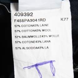 Pre Owned Kenzo Navy Blue Cotton Drawstring Pants M