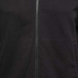 Kenzo Black Cotton Tiger Motif Embroidered Zip-Up Jacket M