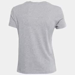 Pre Owned Kenzo Grey Tiger Printed Cotton Knit Round Neck T-Shirt S