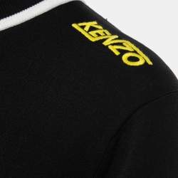 Pre Owned Kenzo Black/Red Knit Crew Neck Top L