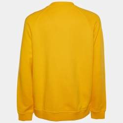 Kenzo Yellow Tiger Applique Embroidered Cotton Knit Sweatshirt L