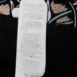 Pre Owned Kenzo Black Cotton Tiger-Motif Sweatshirt Dress S 