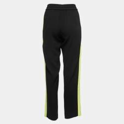 Kenzo Black Crepe Side Stripe Detail Track Pants S