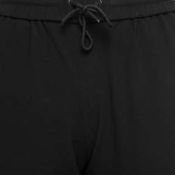 Kenzo Black Crepe Side Stripe Detail Track Pants S