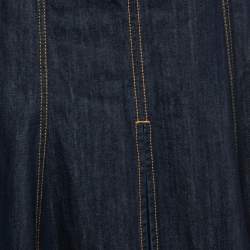 Kenzo Blue Dark Wash Denim Maxi Skirt L