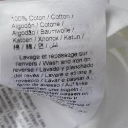 Pre Owned Kenzo White Cotton Logo Print Crew Neck T Shirt S