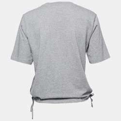 Pre Owned Kenzo Grey Cotton Tiger Motif Short Sleeve T-Shirt M