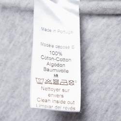 Pre Owned Kenzo Grey Cotton Paris Print T-Shirt M