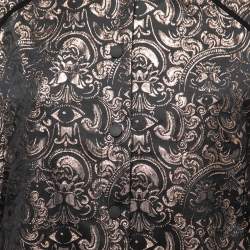 Kenzo Black & Metallic Jacquard Bomber Jacket M