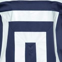 Pre Owned Kenzo Navy Blue & White Striped Cotton Shift Dress M