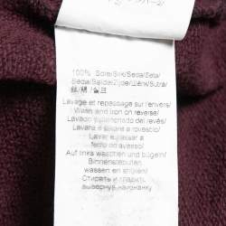 Pre Owned Kenzo Purple Cotton Knit Tiger Embroidered Motif Long Sweatshirt L