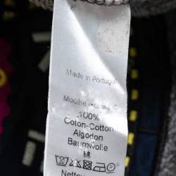 Pre Owned Kenzo Grey Cotton Knit Eiffel Tower Embroidered Sweatshirt M