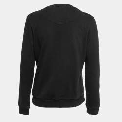 Pre Owned Kenzo Black Cotton Knit Jungle Embroidered Sweatshirt L