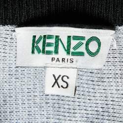 Pre Owned Kenzo Black Wool & Cotton Knit Skater Mini Skirt XS