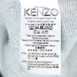 Pre Owned Kenzo Black Wool & Cotton Knit Skater Mini Skirt XS